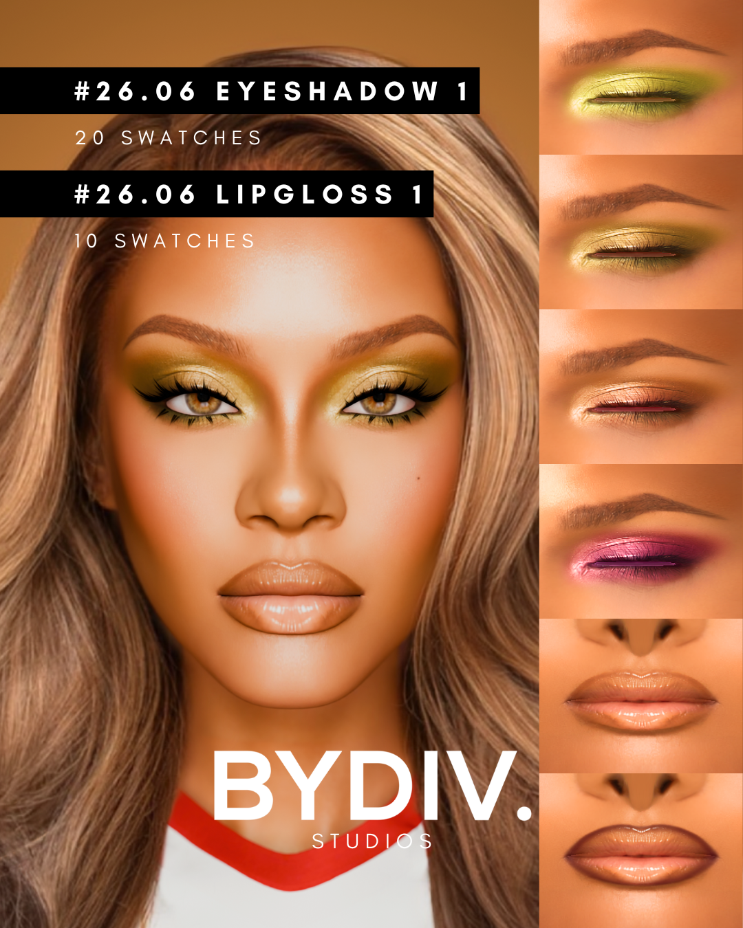 Скриншот мода Тени для век и помада 26.06 Eyeshadow №1 and Lipgloss №1